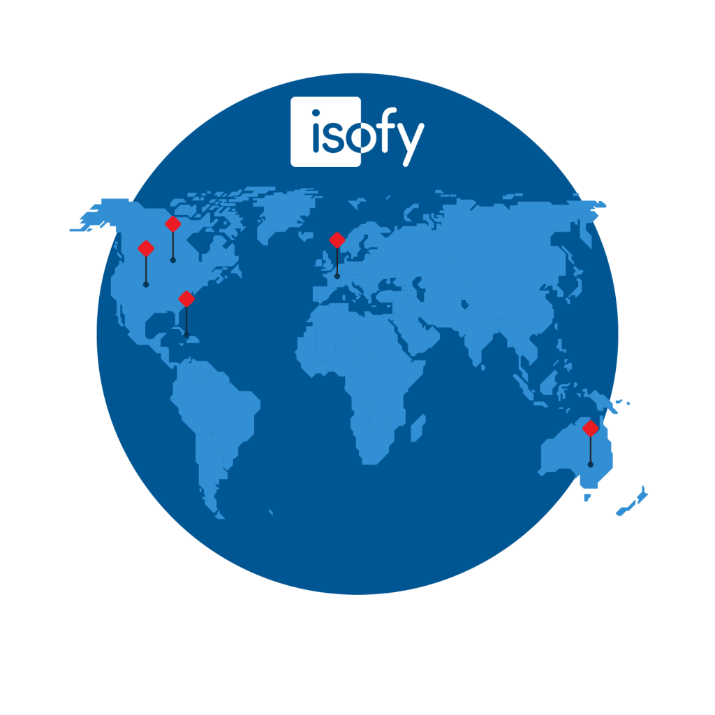 A globe showing current isofy locations.